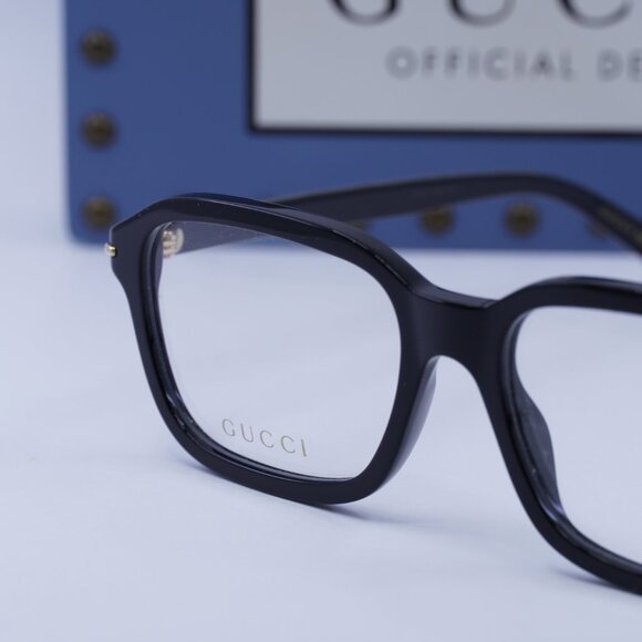 Gucci GG1446O 001 Rectangle Eyeglasses 56mm Black - Picture 5 of 12